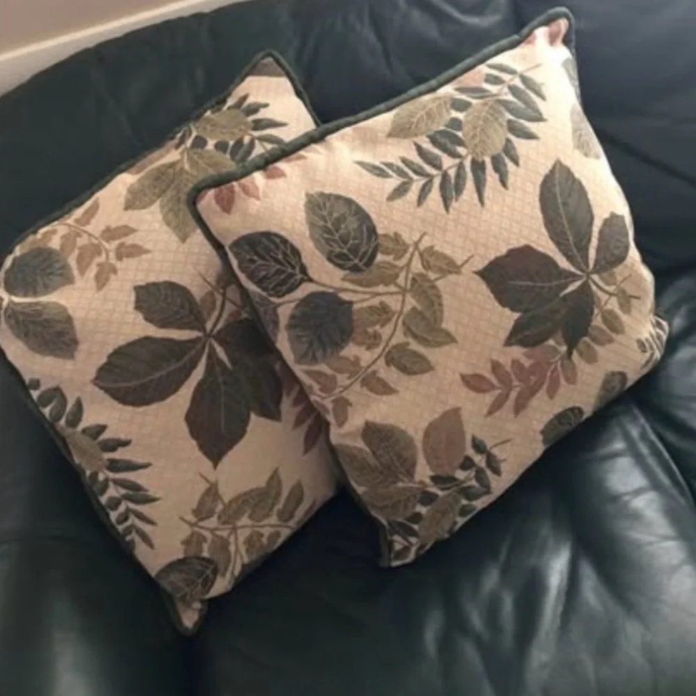 2 Custom Made Decorative Throw Pillows